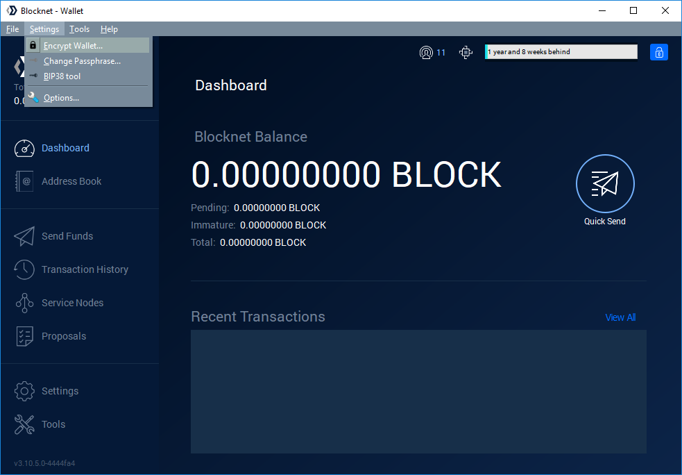 Encrypting the Blocknet wallet