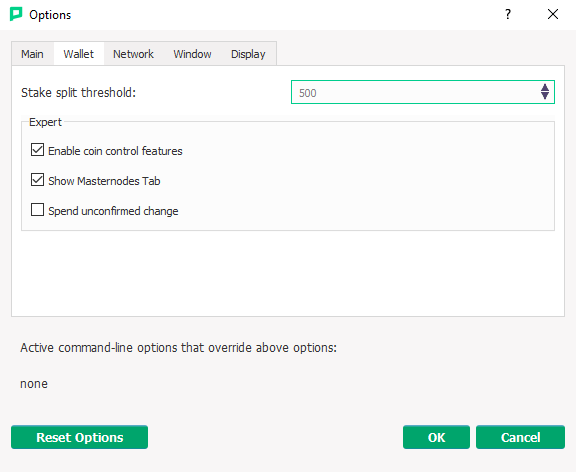 Enabling Coin Control in the Phore Core wallet 