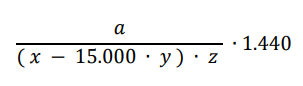 Formula of the daily chance for a reward. 